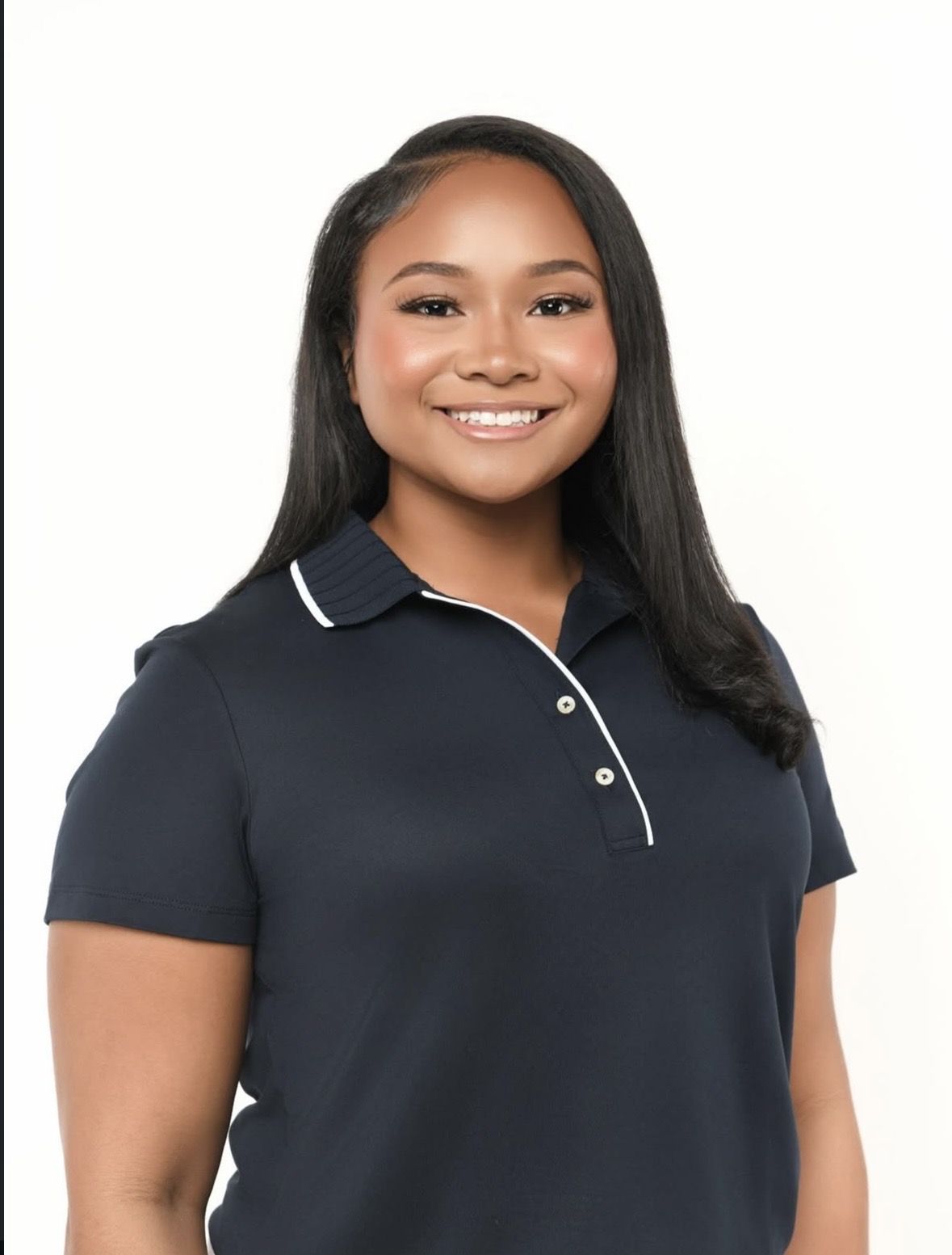 Rayab Lee — Sapphire Golf Tour phenom, in a navy collared polo.